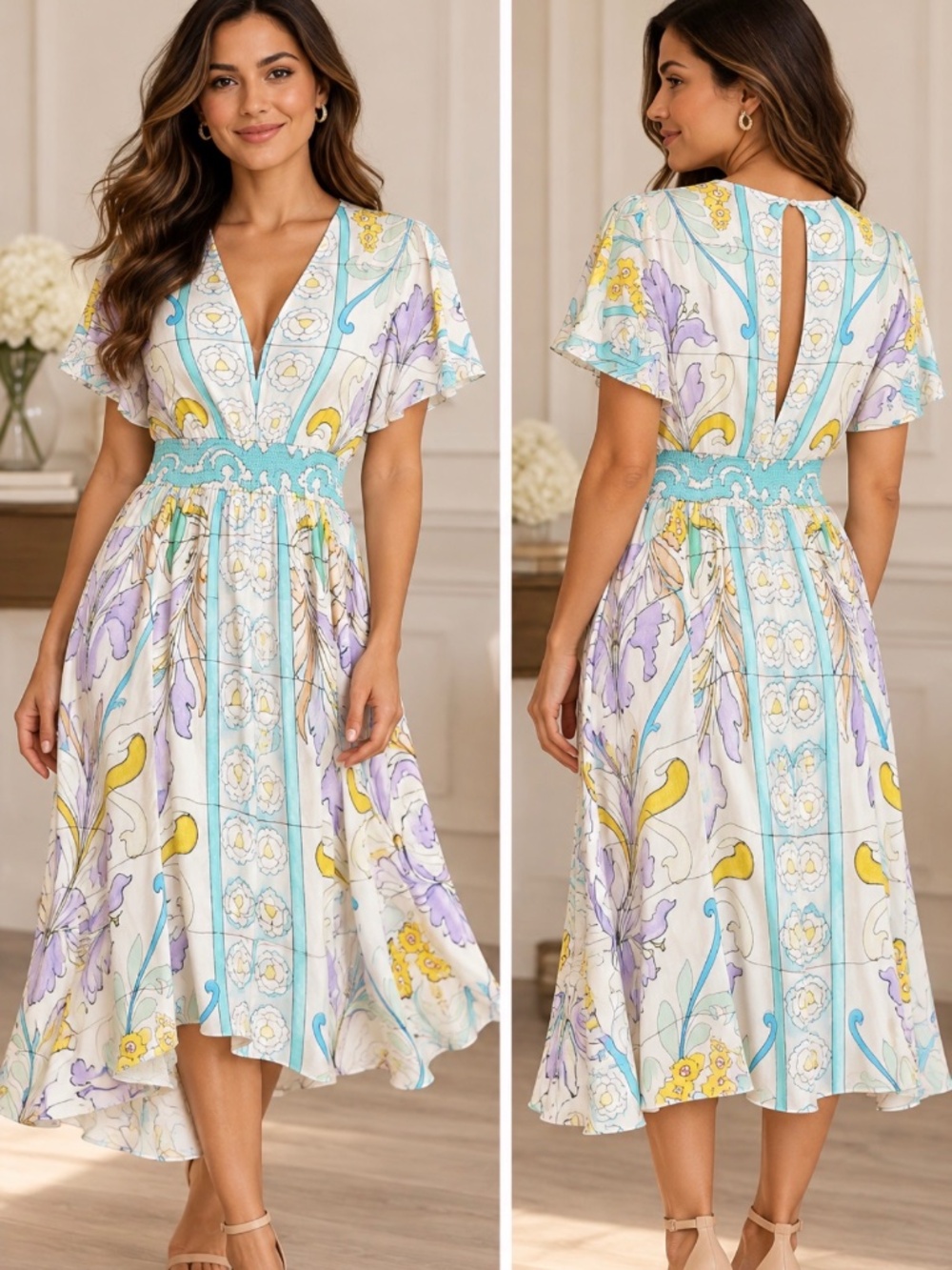 MAJE Paris Floral Dress Size M